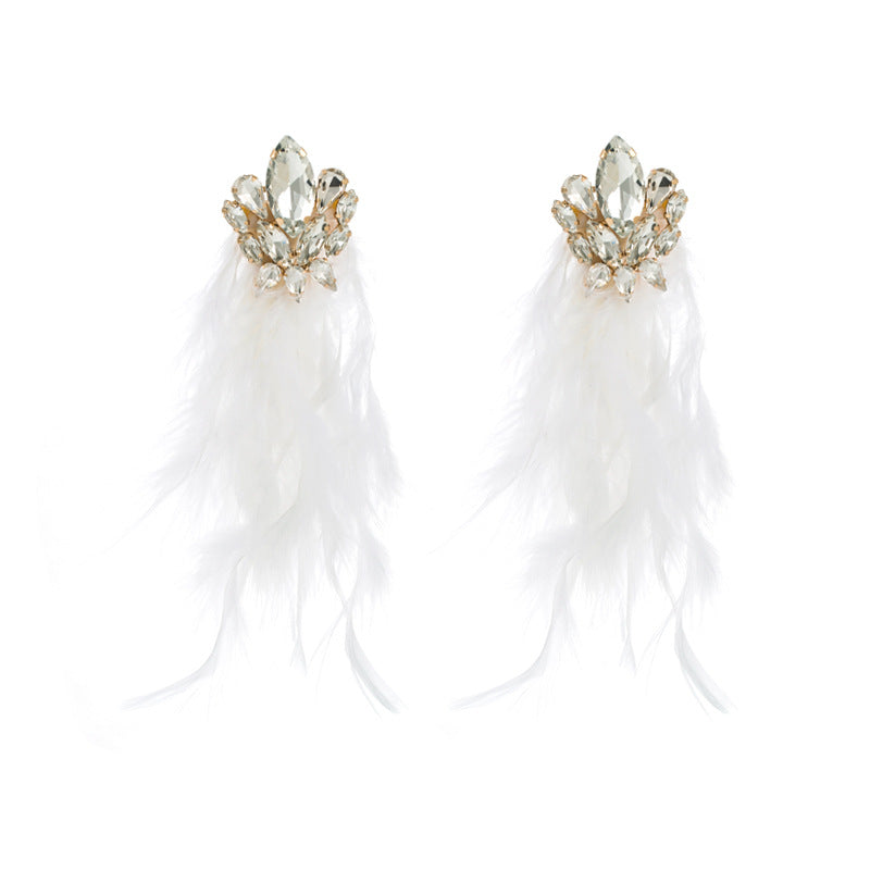 Wholesale Bohemian Diamond Flower Alloy Earrings